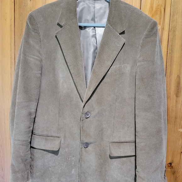 Men's Tan Corduroy Blazer - Picture 1 of 12